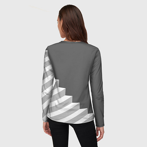 Женский лонгслив ЪУЪ съука - лестница / 3D-принт – фото 4
