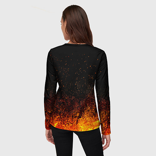 Женский лонгслив Пикник в огне / 3D-принт – фото 4