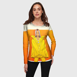 Лонгслив женский Billie Eilish: Yellow Girl, цвет: 3D-принт — фото 2