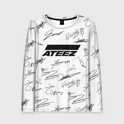 Лонгслив женский ATEEZ АВТОГРАФЫ, цвет: 3D-принт