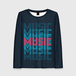 Лонгслив женский Music, цвет: 3D-принт