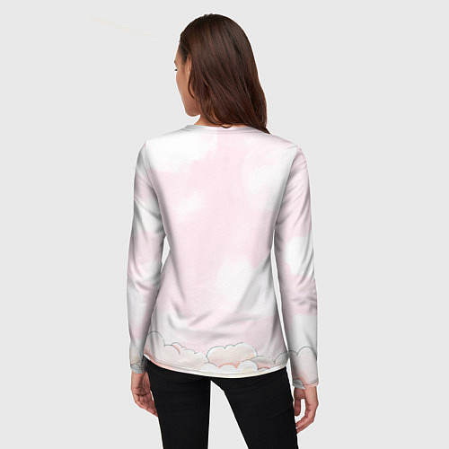 Женский лонгслив Пончик сердечко / 3D-принт – фото 4