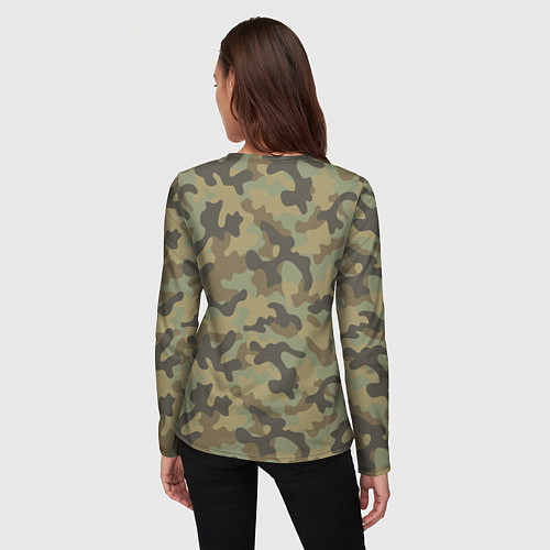 Женский лонгслив Дачные Войска - камуфляж / 3D-принт – фото 4