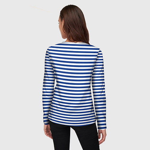 Женский лонгслив Тельняшка ВМФ / 3D-принт – фото 4