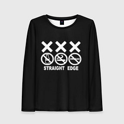 Женский лонгслив Straight edge