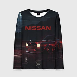 Лонгслив женский NISSAN, цвет: 3D-принт