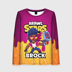 Лонгслив женский BRAWL STARS BROCK, цвет: 3D-принт