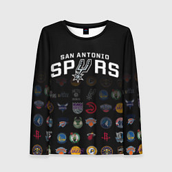 Лонгслив женский San Antonio Spurs 2, цвет: 3D-принт