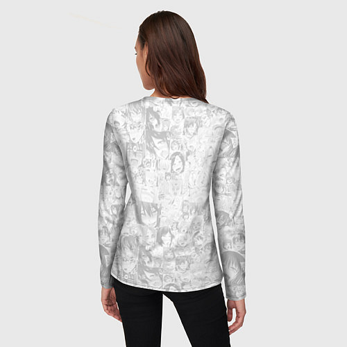 Женский лонгслив Ахегао / 3D-принт – фото 4