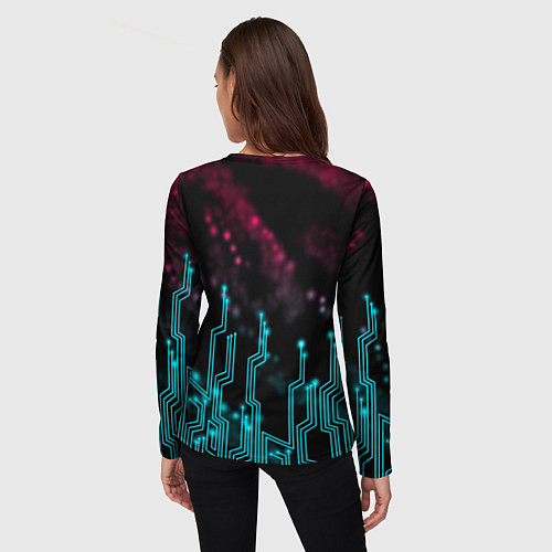 Женский лонгслив CYBERPUNK / 3D-принт – фото 4