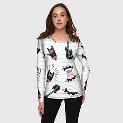 Лонгслив женский Ты рокер, цвет: 3D-принт — фото 2