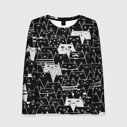 Лонгслив женский КОТЫ BLACK, цвет: 3D-принт