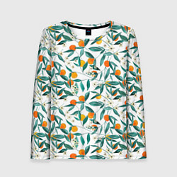 Лонгслив женский Оранжевое лето, цвет: 3D-принт