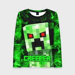 Лонгслив женский MINECRAFT CREEPER, цвет: 3D-принт