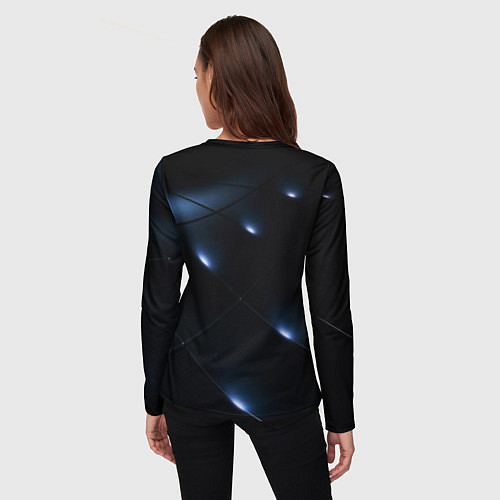 Женский лонгслив LIGHTING DARK / 3D-принт – фото 4