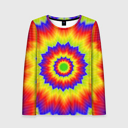 Лонгслив женский Tie-Dye, цвет: 3D-принт