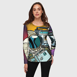 Лонгслив женский Космонавт, цвет: 3D-принт — фото 2