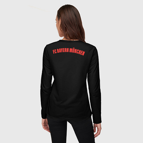 Женский лонгслив FC Bayern Munchen 20-21 - black / 3D-принт – фото 4