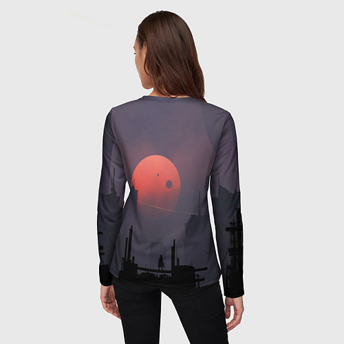 Женский лонгслив Cyberpunk 2077 - Arasaka / 3D-принт – фото 4