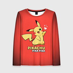 Лонгслив женский Pikachu Pika Pika, цвет: 3D-принт