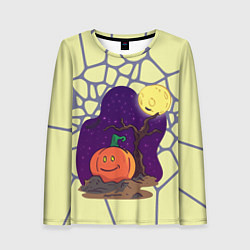 Лонгслив женский Halloween Мозайка, цвет: 3D-принт