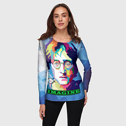 Лонгслив женский Джон Леннон Imagine, цвет: 3D-принт — фото 2