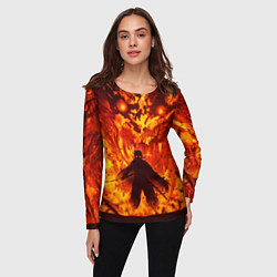 Лонгслив женский Клинок, рассекающий демонов, цвет: 3D-принт — фото 2