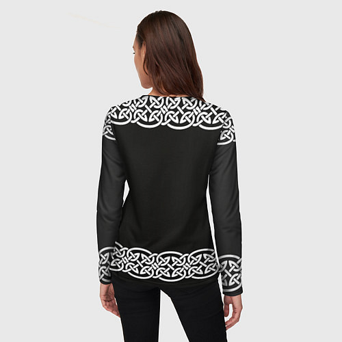 Женский лонгслив Рингерике олень белый 3D / 3D-принт – фото 4