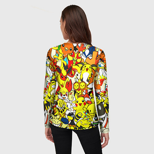 Женский лонгслив ПОКЕМОНЫ / 3D-принт – фото 4