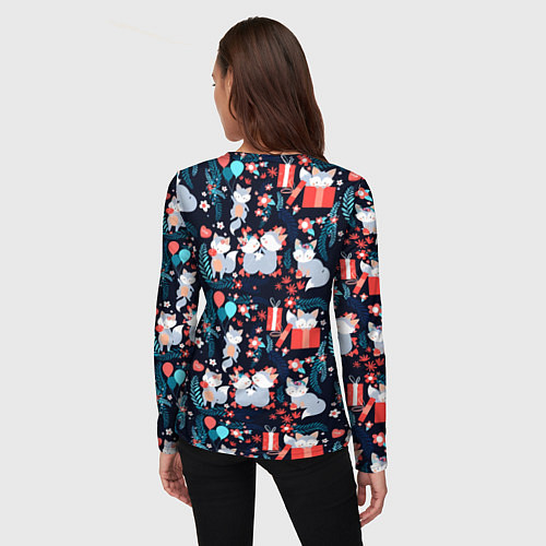 Женский лонгслив Котики Подарки / 3D-принт – фото 4