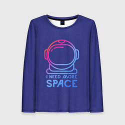 Лонгслив женский Космонавт, цвет: 3D-принт