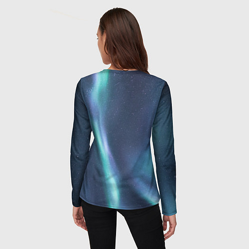 Женский лонгслив Северное Сияние / 3D-принт – фото 4