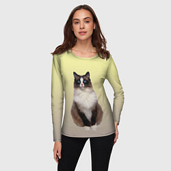 Лонгслив женский Персидская пушистая кошка, цвет: 3D-принт — фото 2