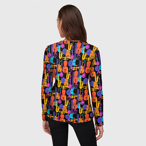 Женский лонгслив Джаз / 3D-принт – фото 4