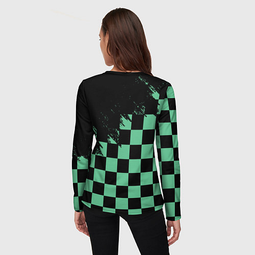 Женский лонгслив TANJIRO KAMADO ТАНДЖИРО / 3D-принт – фото 4