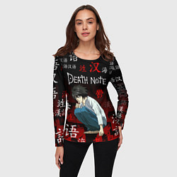 Лонгслив женский ТЕТРАДЬ СМЕРТИ, цвет: 3D-принт — фото 2
