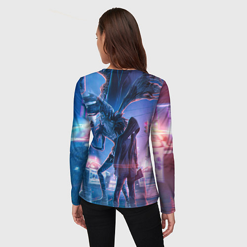 Женский лонгслив DEATH NOTE ТЕТРАДЬ СМЕРТИ / 3D-принт – фото 4