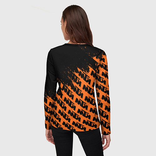 Женский лонгслив KTM КТМ / 3D-принт – фото 4