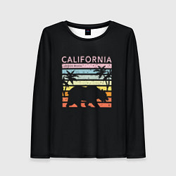 Лонгслив женский California гризли на закате, цвет: 3D-принт