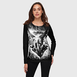 Лонгслив женский Трицератопс Динозавр, цвет: 3D-принт — фото 2