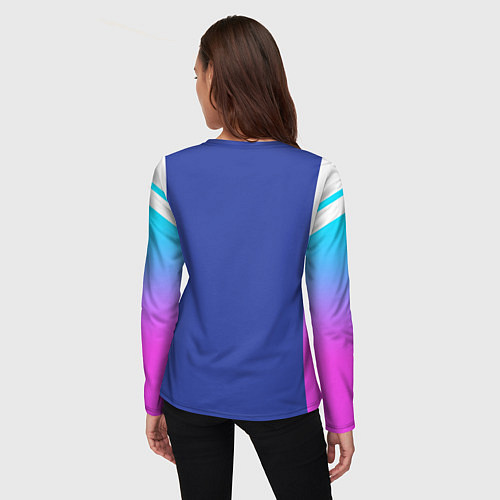 Женский лонгслив NEON GRADIENT FITNESS UNIFORM / 3D-принт – фото 4