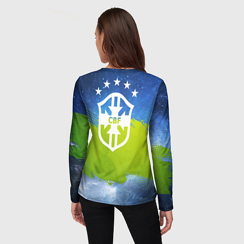 Женский лонгслив Роберто Карлос Бразилия / 3D-принт – фото 4