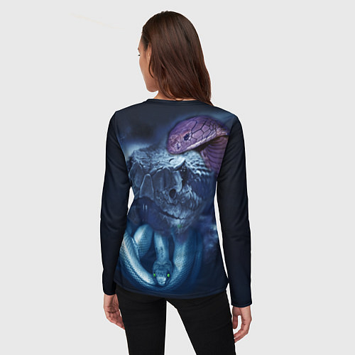 Женский лонгслив Мифические змеи / 3D-принт – фото 4