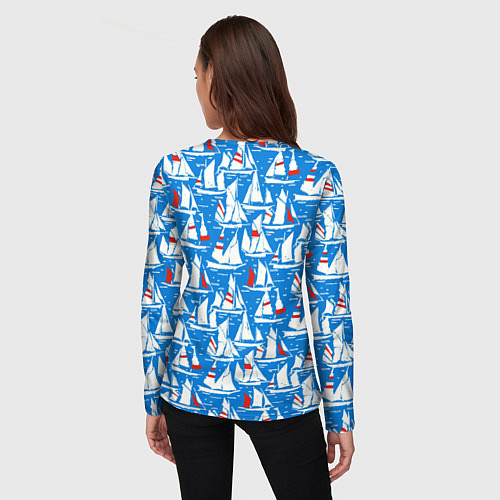 Женский лонгслив Яхты / 3D-принт – фото 4
