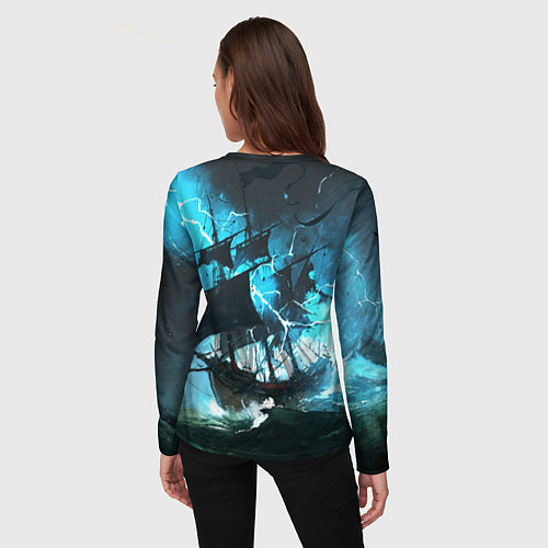 Женский лонгслив Летучий голландец / 3D-принт – фото 4