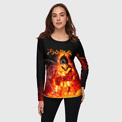 Лонгслив женский Юно в огне Чёрный клевер, цвет: 3D-принт — фото 2
