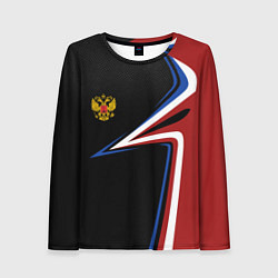 Лонгслив женский РОССИЯ RUSSIA UNIFORM, цвет: 3D-принт