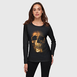 Лонгслив женский Golden Skull, цвет: 3D-принт — фото 2