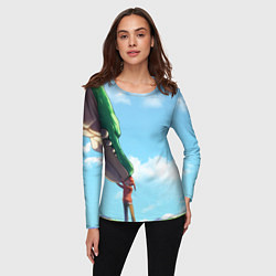 Лонгслив женский Дракон-горничная Кобаяши, цвет: 3D-принт — фото 2