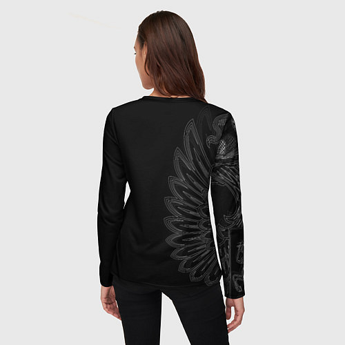 Женский лонгслив Russia Black Side New 202223 / 3D-принт – фото 4